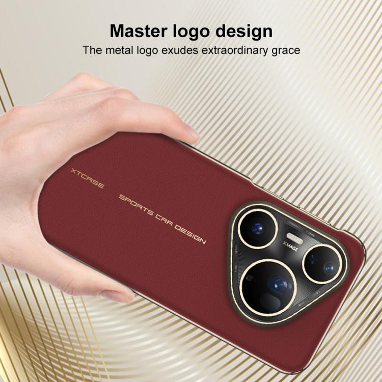For Huawei Pura 80 Ultra 5G GKK Electroplated Plain Leather Magnetic Phone Case