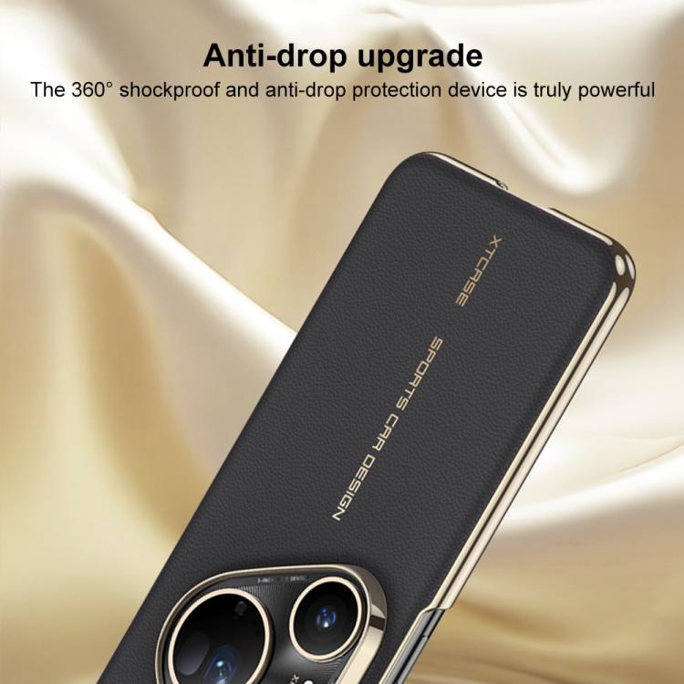 For Huawei Pura 80 Ultra 5G GKK Electroplated Plain Leather Magnetic Phone Case