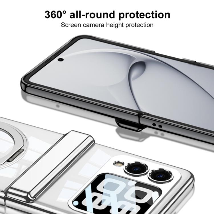 For Huawei nova Flip GKK Folding Magnetic Hinge Phantom Phone Case with Rotating Stand