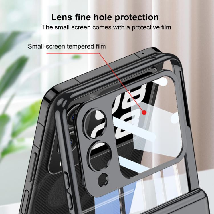 For Huawei nova Flip GKK Folding Magnetic Hinge Phantom Phone Case with Rotating Stand