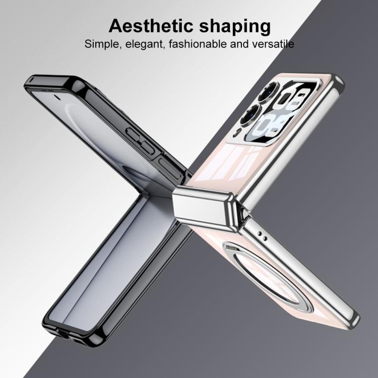 For Huawei nova Flip GKK Folding Magnetic Hinge Phantom Phone Case with Rotating Stand
