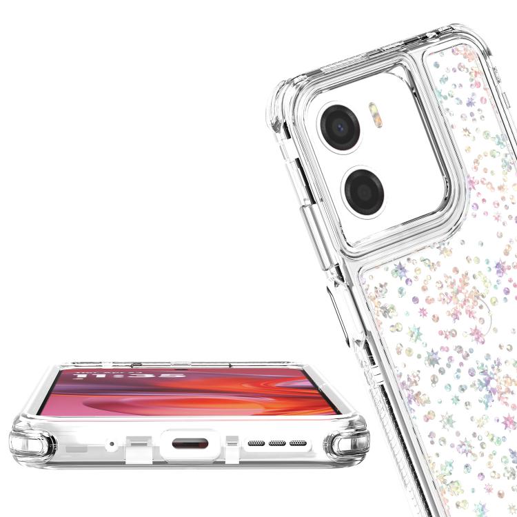 For Motorola Moto G05 / G15 / E15 Transparent Acrylic Laser Paper Phone Case