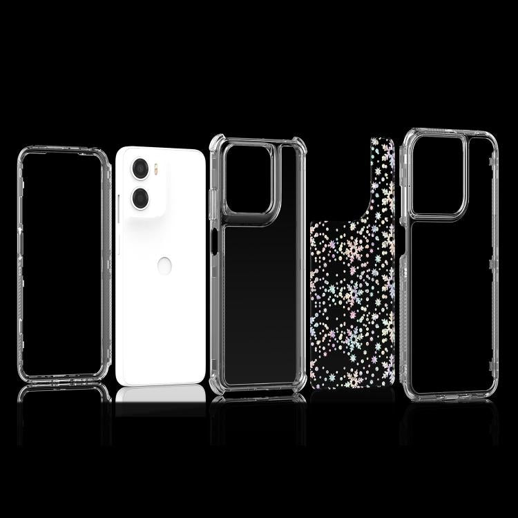 For Motorola Moto G05 / G15 / E15 Transparent Acrylic Laser Paper Phone Case