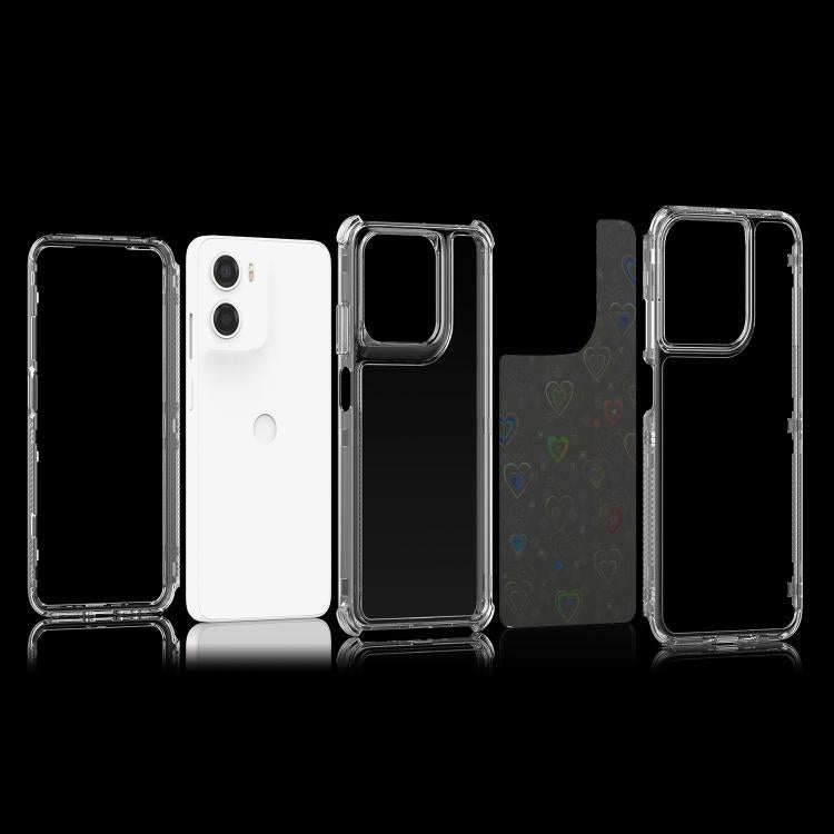 For Motorola Moto G05 / G15 / E15 Transparent Acrylic Laser Paper Phone Case