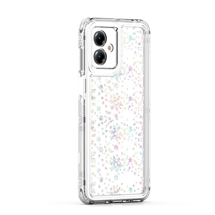 For Motorola Moto G14 Transparent Acrylic Laser Paper Phone Case
