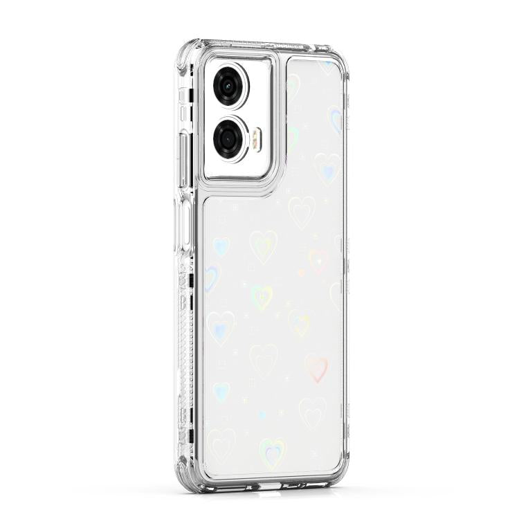 For Motorola Moto G24 Power 4G Transparent Acrylic Laser Paper Phone Case