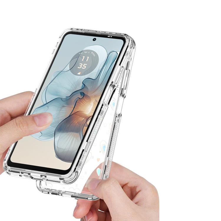 For Motorola Moto G24 Power 4G Transparent Acrylic Laser Paper Phone Case