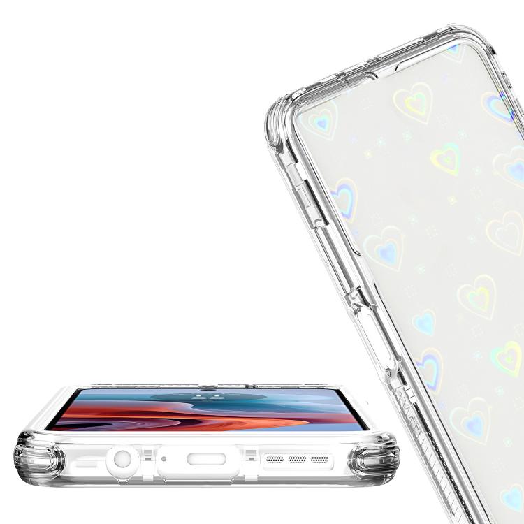 For Motorola Moto G34 5G Transparent Acrylic Laser Paper Phone Case