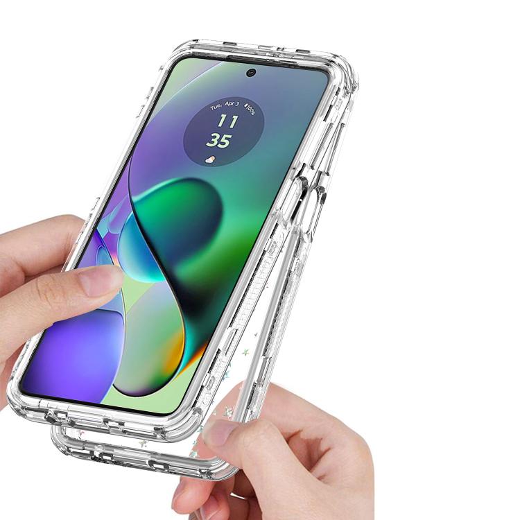 For Motorola Moto G55 / G54 5G Transparent Acrylic Laser Paper Phone Case