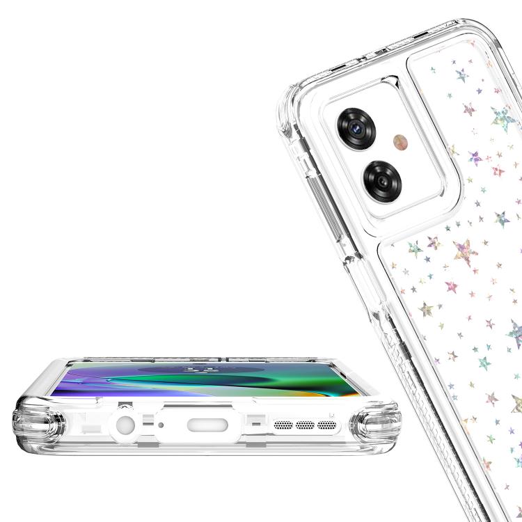 For Motorola Moto G55 / G54 5G Transparent Acrylic Laser Paper Phone Case