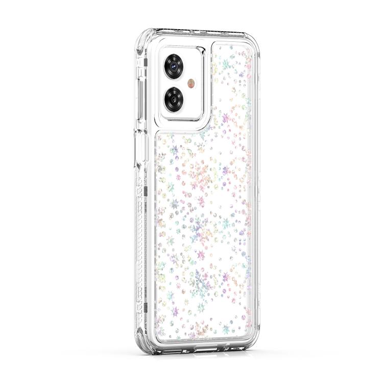 For Motorola Moto G55 / G54 5G Transparent Acrylic Laser Paper Phone Case