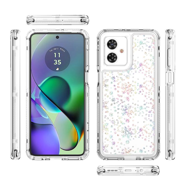 For Motorola Moto G55 / G54 5G Transparent Acrylic Laser Paper Phone Case