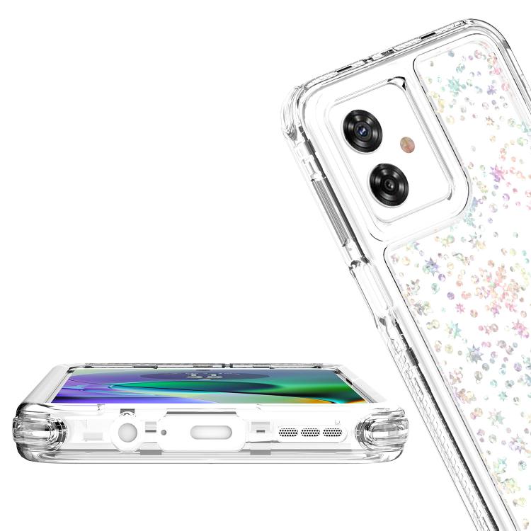 For Motorola Moto G55 / G54 5G Transparent Acrylic Laser Paper Phone Case