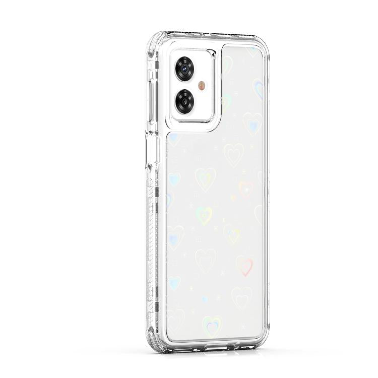 For Motorola Moto G55 / G54 5G Transparent Acrylic Laser Paper Phone Case