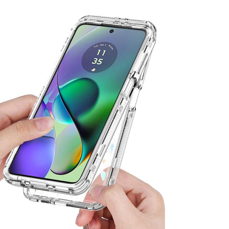 For Motorola Moto G55 / G54 5G Transparent Acrylic Laser Paper Phone Case