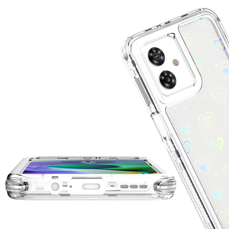 For Motorola Moto G55 / G54 5G Transparent Acrylic Laser Paper Phone Case