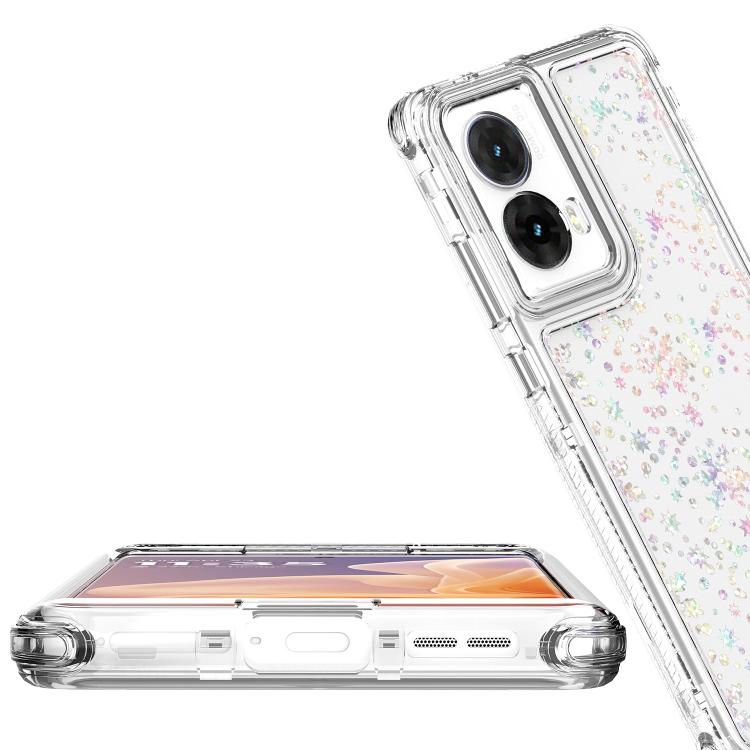 For Motorola Moto G85 5G Transparent Acrylic Laser Paper Phone Case