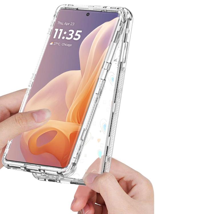 For Motorola Moto G85 5G Transparent Acrylic Laser Paper Phone Case