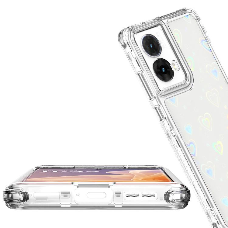 For Motorola Moto G85 5G Transparent Acrylic Laser Paper Phone Case
