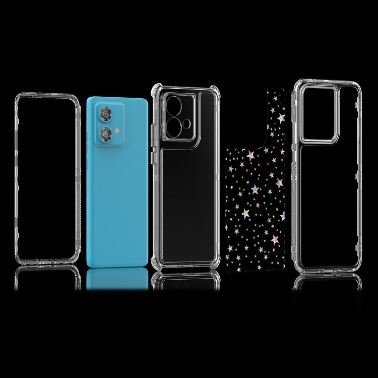 For Motorola Edge 40 Neo Transparent Acrylic Laser Paper Phone Case