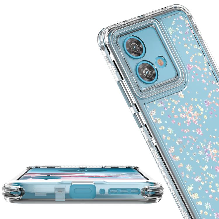 For Motorola Edge 40 Neo Transparent Acrylic Laser Paper Phone Case