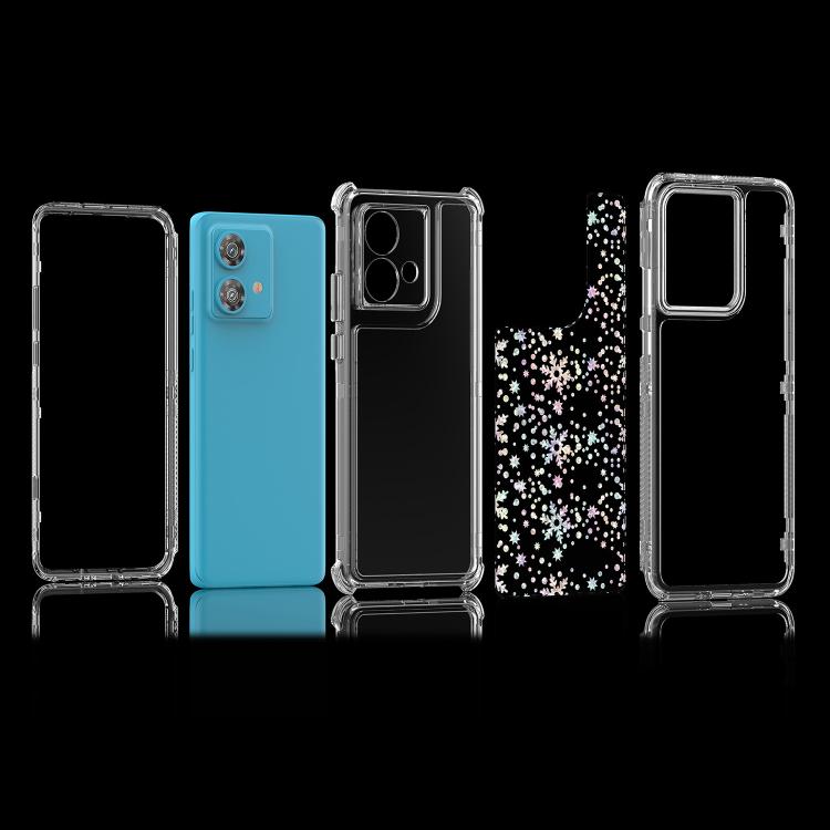 For Motorola Edge 40 Neo Transparent Acrylic Laser Paper Phone Case
