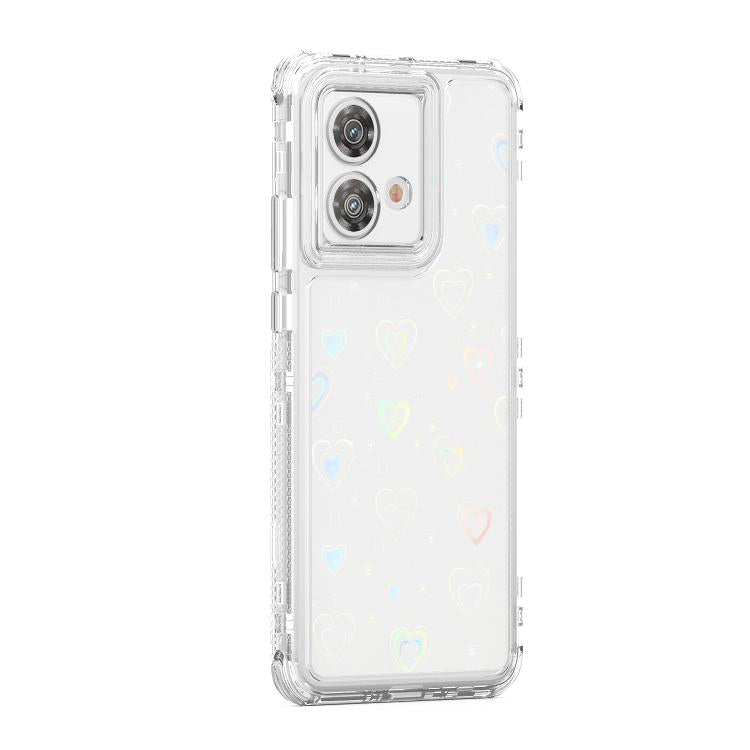 For Motorola Edge 40 Neo Transparent Acrylic Laser Paper Phone Case