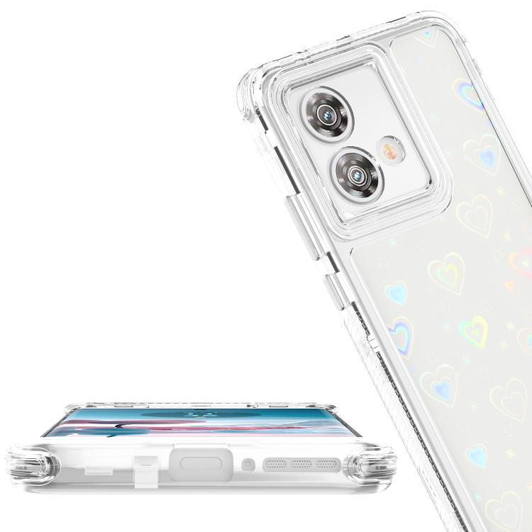 For Motorola Edge 40 Neo Transparent Acrylic Laser Paper Phone Case