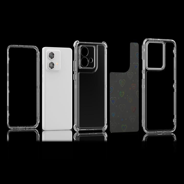 For Motorola Edge 40 Neo Transparent Acrylic Laser Paper Phone Case