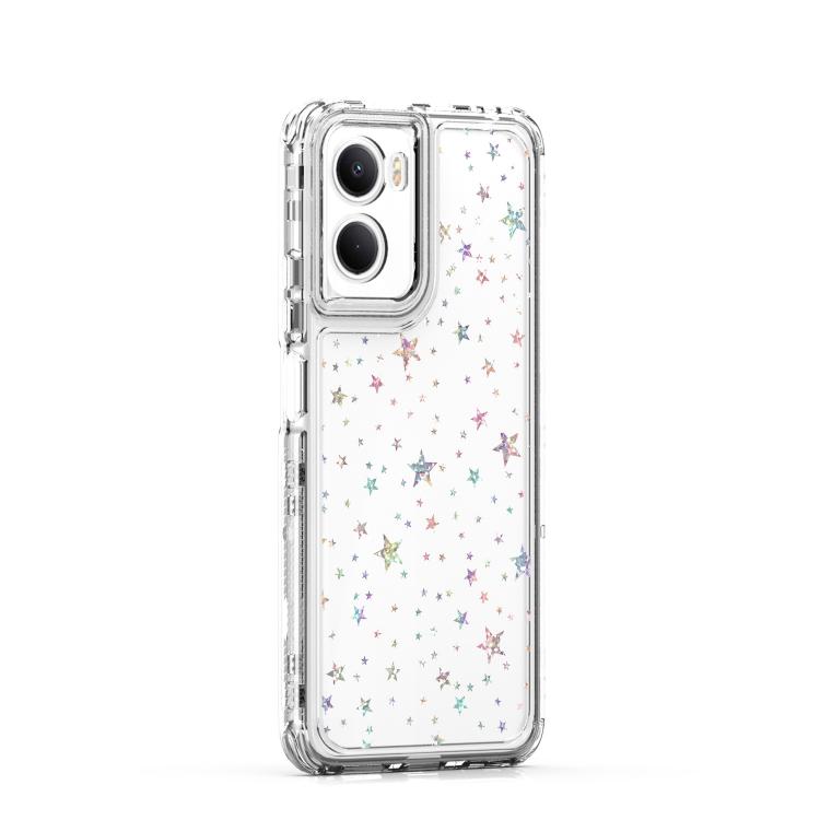 For Motorola Moto G06 4G Transparent Acrylic Laser Paper Phone Case
