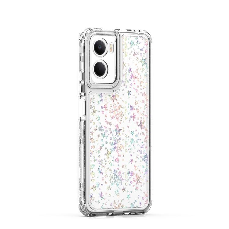 For Motorola Moto G06 4G Transparent Acrylic Laser Paper Phone Case