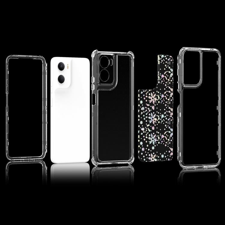 For Motorola Moto G06 4G Transparent Acrylic Laser Paper Phone Case