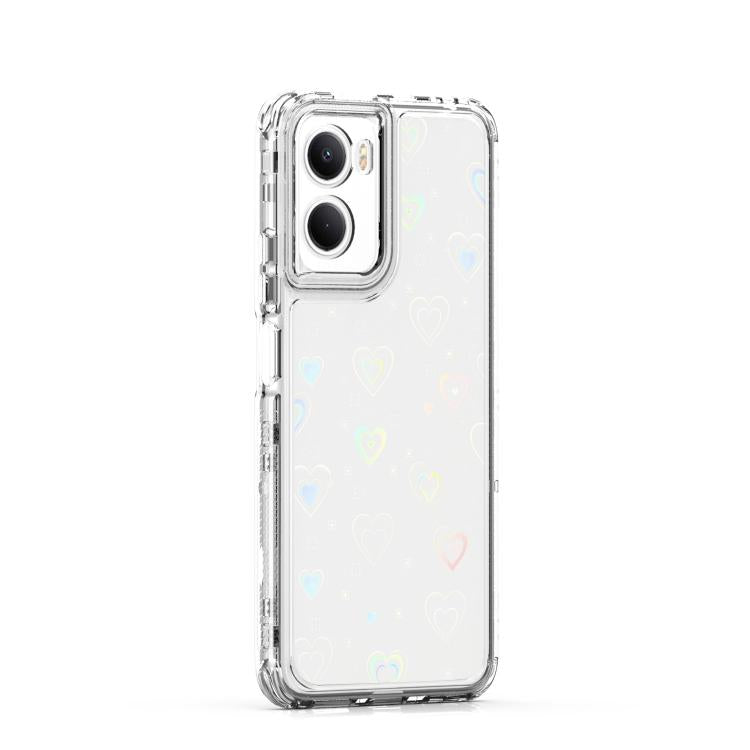 For Motorola Moto G06 4G Transparent Acrylic Laser Paper Phone Case