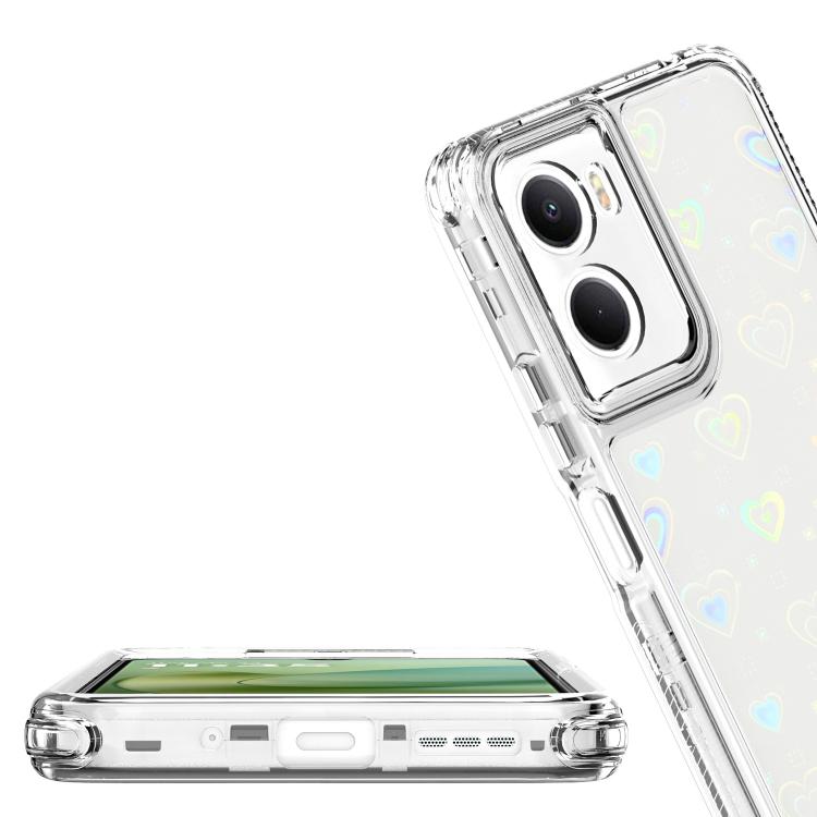For Motorola Moto G06 4G Transparent Acrylic Laser Paper Phone Case