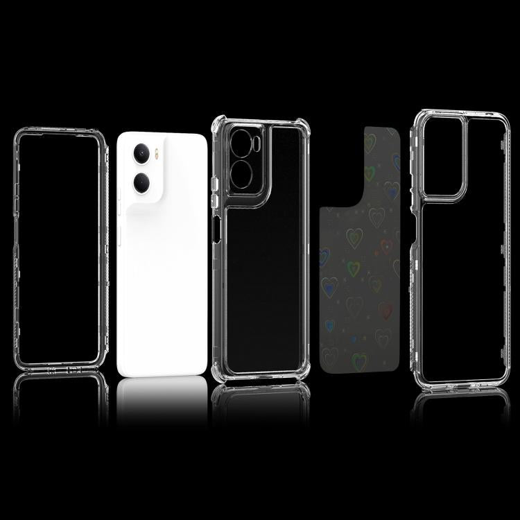 For Motorola Moto G06 4G Transparent Acrylic Laser Paper Phone Case