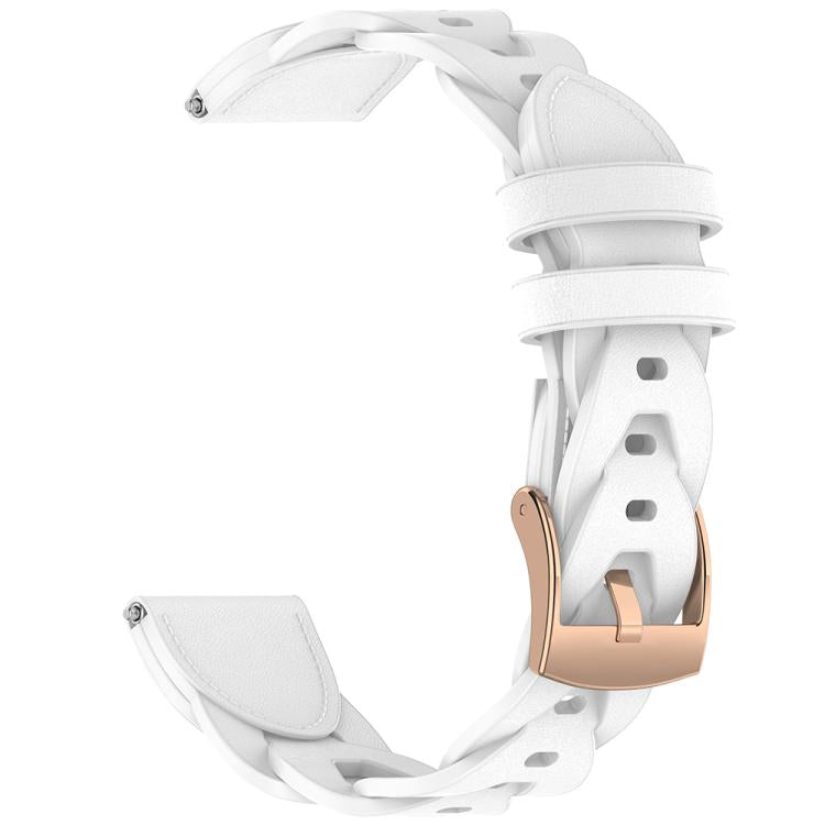 18mm Rose Gold Buckle Twist Leather Watch Band