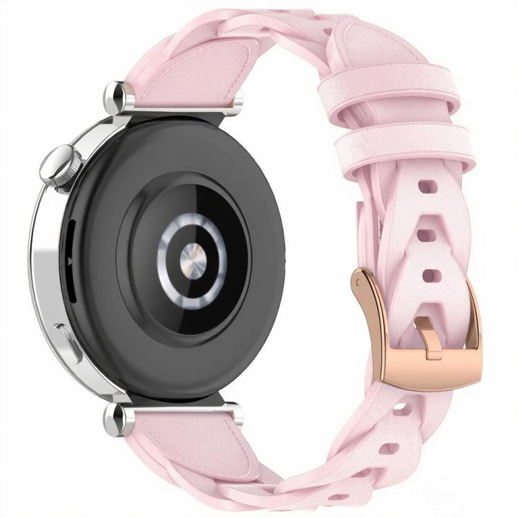 18mm Rose Gold Buckle Twist Leather Watch Band