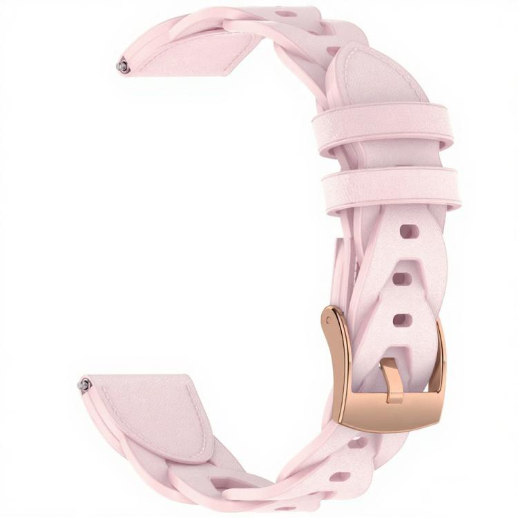 18mm Rose Gold Buckle Twist Leather Watch Band