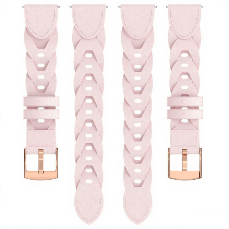 18mm Rose Gold Buckle Twist Leather Watch Band