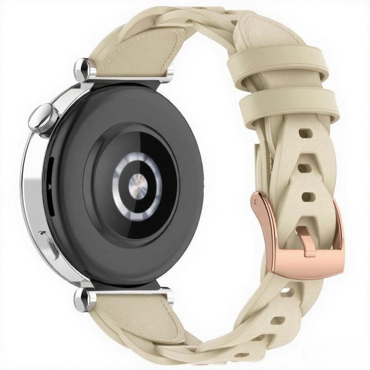 18mm Rose Gold Buckle Twist Leather Watch Band