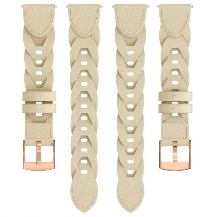 18mm Rose Gold Buckle Twist Leather Watch Band