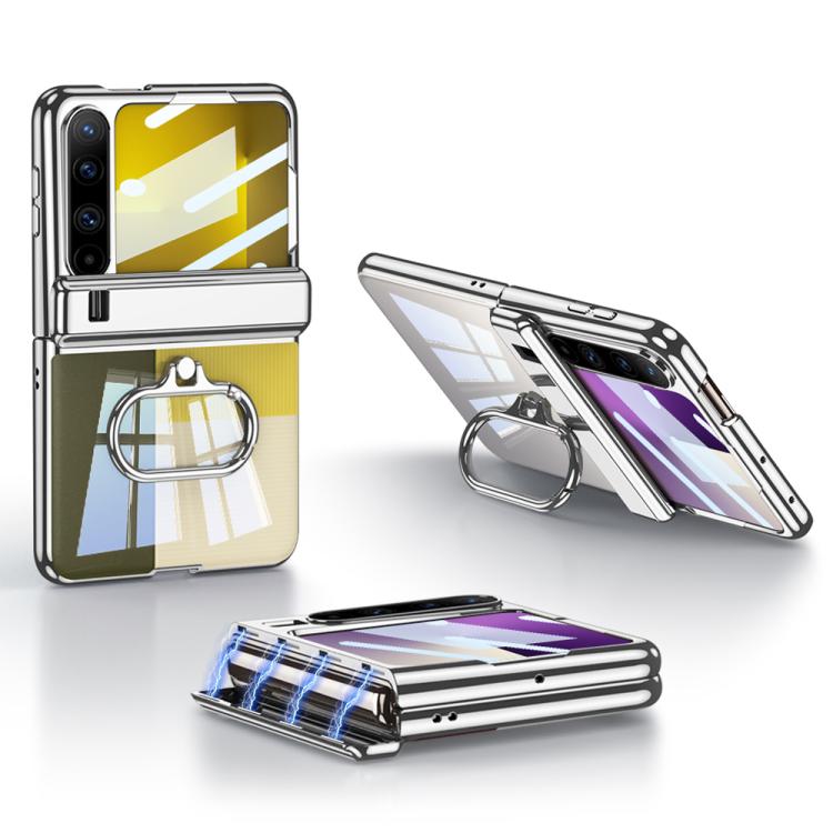 For Huawei Pura X GKK Folding Magnetic Hinge Phantom Phone Case with Oval Ring
