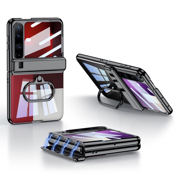 For Huawei Pura X GKK Folding Magnetic Hinge Phantom Phone Case with Oval Ring