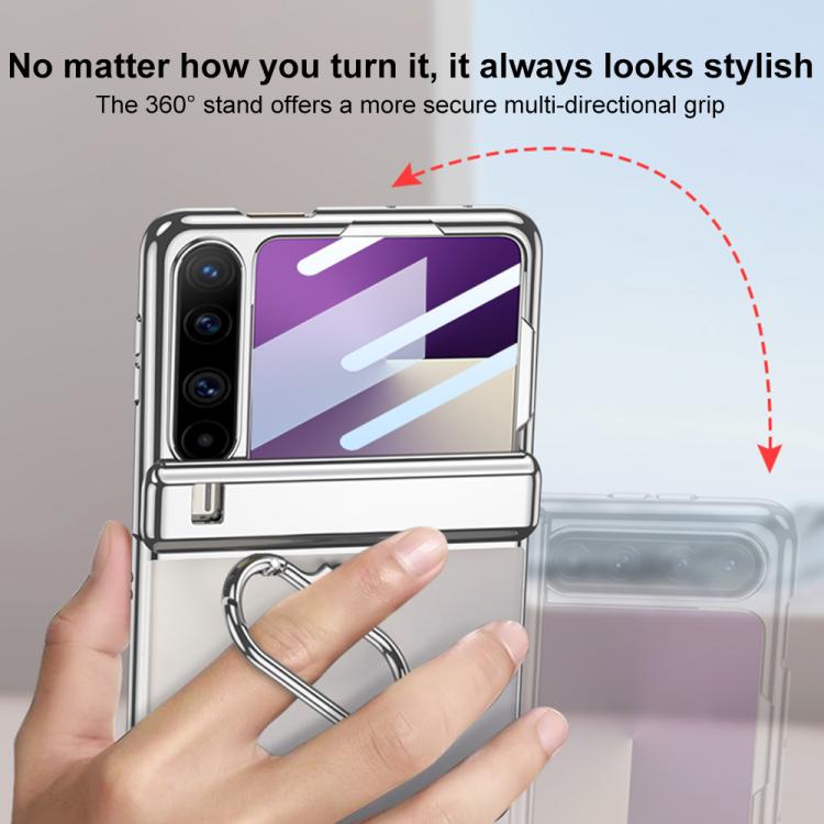 For Huawei Pura X GKK Folding Magnetic Hinge Phantom Phone Case with Oval Ring