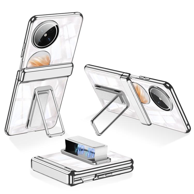 For Huawei Pura X GKK Integrated Magnetic Folding Hinge Phantom Magnetic Wristband Phone Case with Rotating Bracket