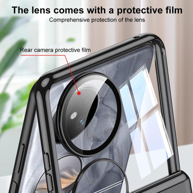 For Huawei Pura X GKK Integrated Magnetic Folding Hinge Phantom Magnetic Wristband Phone Case with Rotating Bracket