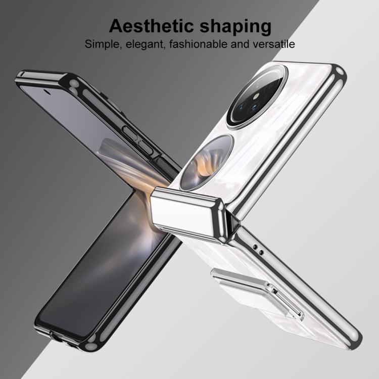 For Huawei Pura X GKK Integrated Magnetic Folding Hinge Phantom Magnetic Wristband Phone Case with Rotating Bracket
