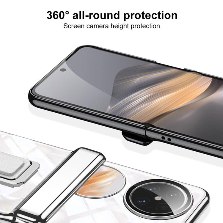For Huawei Pura X GKK Integrated Magnetic Folding Hinge Phantom Magnetic Wristband Phone Case with Rotating Bracket