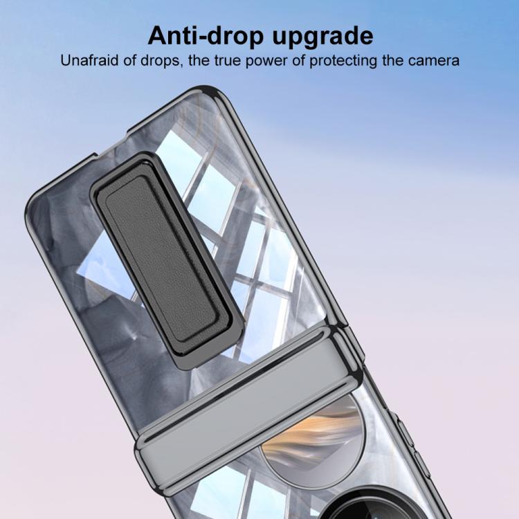 For Huawei Pura X GKK Integrated Magnetic Folding Hinge Phantom Magnetic Wristband Phone Case with Rotating Bracket