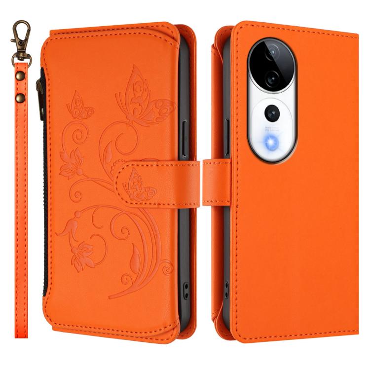 For vivo V40 5G / V40 Pro 5G Butterfly Love Flower Multi-card Zipper Wallet Leather Phone Case